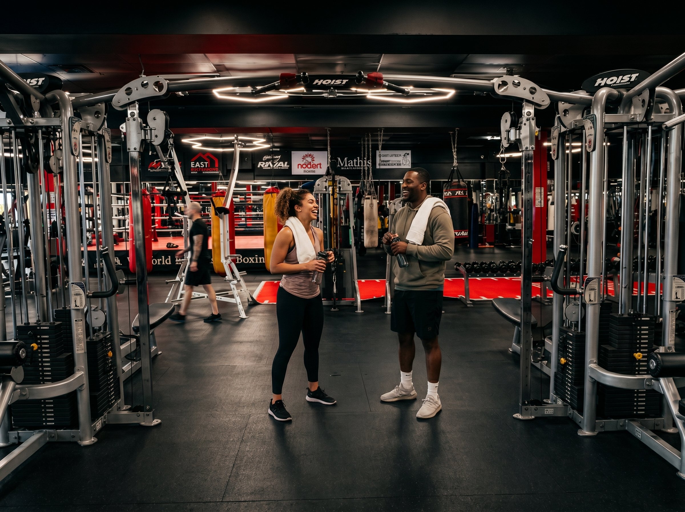 Membres du gym après l'entraînement